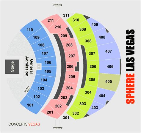 msg sphere seating map view.